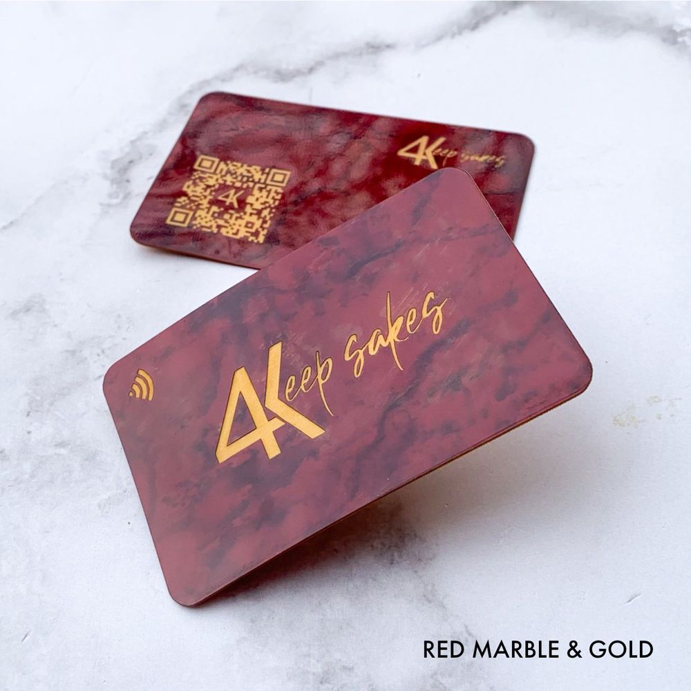 Red Marble & Gold SMART card