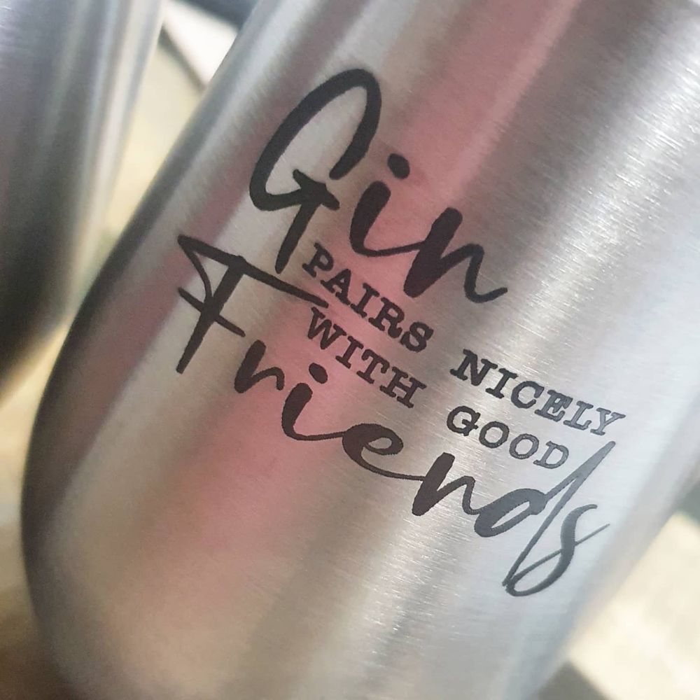 Engraved stainless steel
