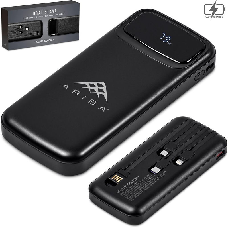 Swiss Cougar Bratislava Fast Charge 22.5W Power Bank - 10 000mAh