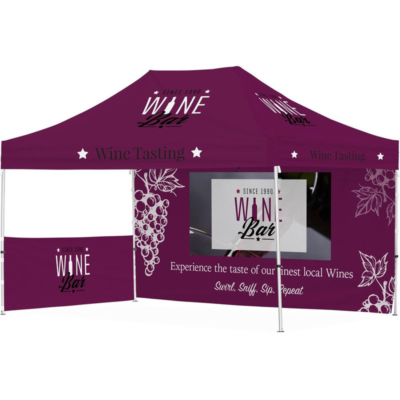 Ovation Sublimated Gazebo 4.5m X 3m - 1 Short Half-Wall Skin - 1 Long Full-Wa...