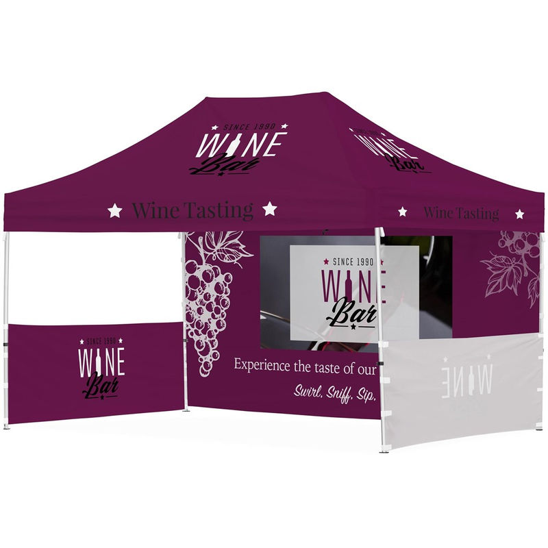 Ovation Sublimated Gazebo 4.5m X 3m - 1 Long Full-Wall Skin - 2 Short Half-Wa...