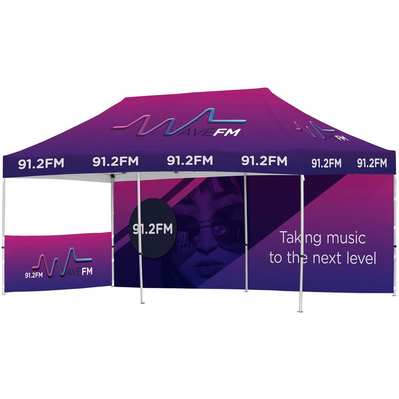 Ovation Sublimated Gazebo 6m X 3m - 1 Short Half-Wall Skin - 1 Long Full-Wall...