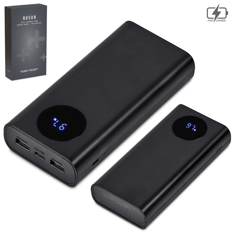 Swiss Cougar Busan Fast Charge 20W Power Bank - 20 000mAh