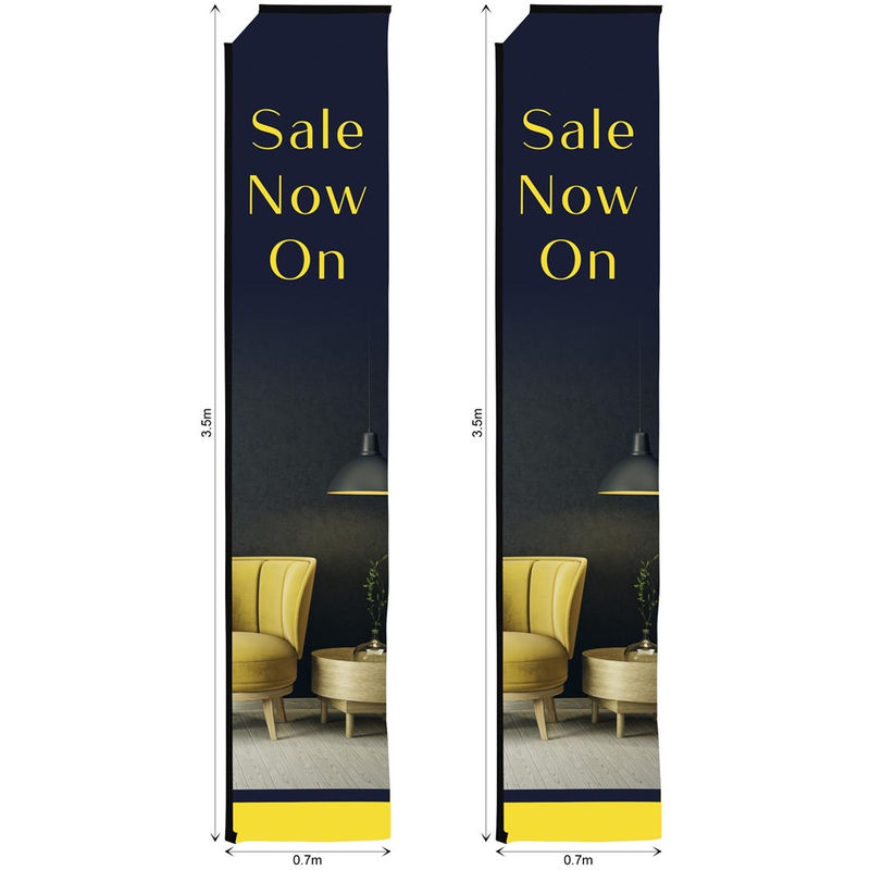 Legend 4m Sublimated Telescopic Flying Banner Skin - Set Of 2 (Excludes Hardw...