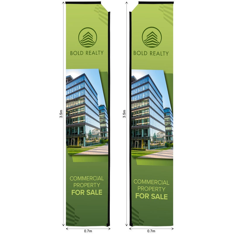 Legend 4m Sublimated Telescopic Double-Sided Flying Banner Skin (Excludes Har...