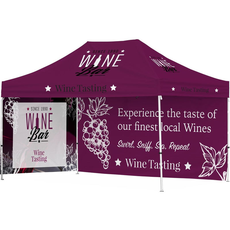 Ovation Sublimated Gazebo 4.5m X 3m - 1 Long Full-Wall Skin - 1 Short Full-Wa...