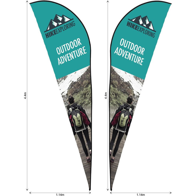 Legend 4m Sublimated Sharkfin Double-Sided Flying Banner Skin (Excludes Hardw...